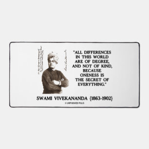 Swami Vivekananda Einheitsgeheimnis von allem Schreibtischunterlage