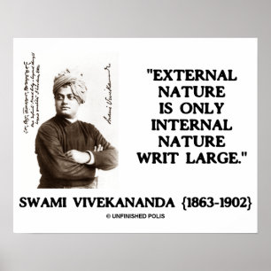 Swami Vivekananda Externe Natur Innere Natur Poster