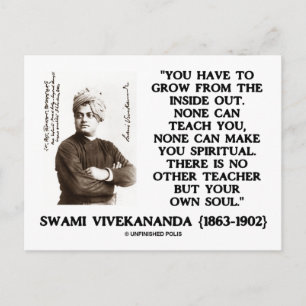 Swami Vivekananda wächst spirituell von innen hera Postkarte