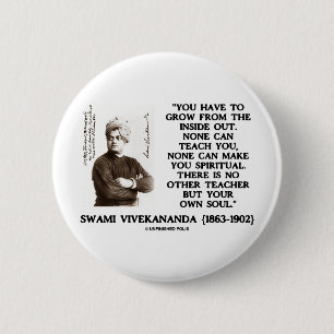 Swami Vivekananda wuchs von innen heraus spirituel Button