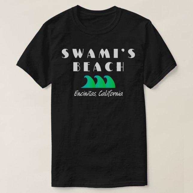 Swamis Beach Encinitas California Surf T-Shirt (Design vorne)