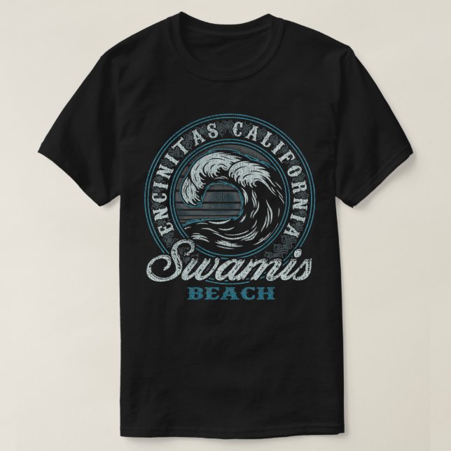 Swamis Retro Wave Circle Beach Geschenk T-Shirt (Design vorne)