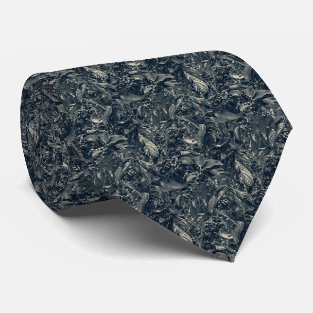 Swamp Dogwood Neck Tie - Navy Blue Krawatte (Gerollt)