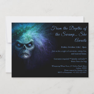 Swamp Hag Halloween KostümbildParty Einladung