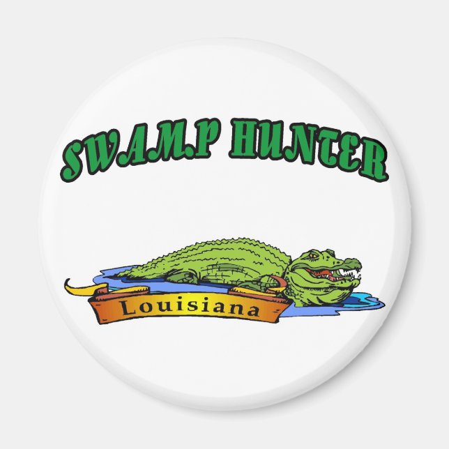 Swamp Hunter Louisiana Magnet (Vorne)