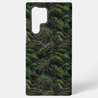 Swampcore Moss & Bones Dark Forest Pattern Phone C Samsung Galaxy Hülle