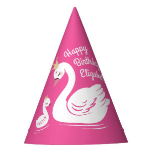 Swan 1. Geburtstag Party Babydusche Pink Partyhütchen