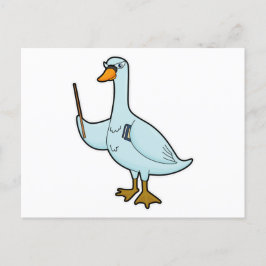 Swan als Lehrerin mit Buch & Pointer Postkarte