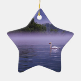 Swan am See Keramik Ornament