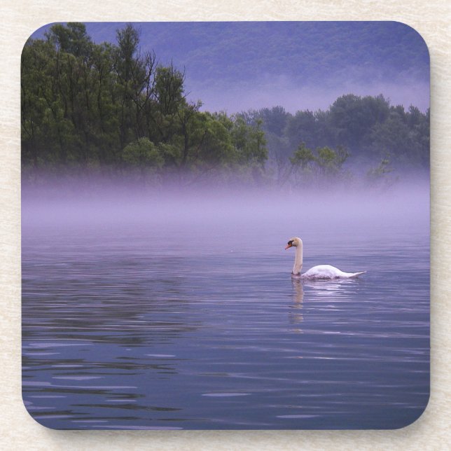 Swan am See Untersetzer (Vorderseite)