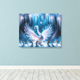 "Swan and Ballerinas" Leinwanddruck