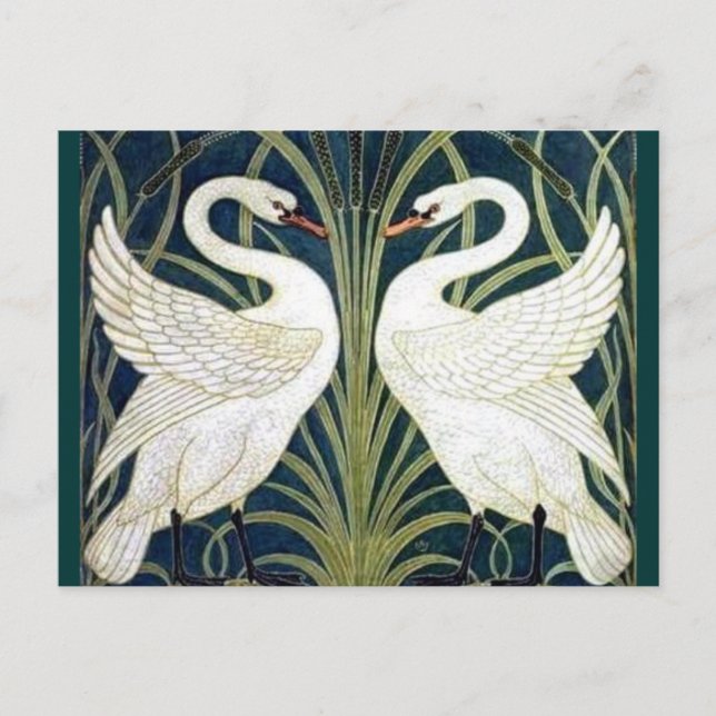Swan and Rush and Iris wallpaper TBA Awards Postkarte (Vorderseite)