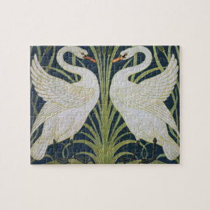 Swan Art Nouveau Two Swans
