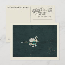 Swan auf einem See Postkarte