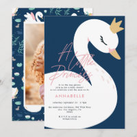 Swan Baby Dusche gürtelrosa Marineblau niedlich el