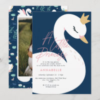 Swan Baby Dusche gürtelrosa Marineblau niedlich el