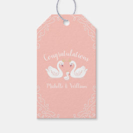 Swan Baby Shower Geschenkanhänger