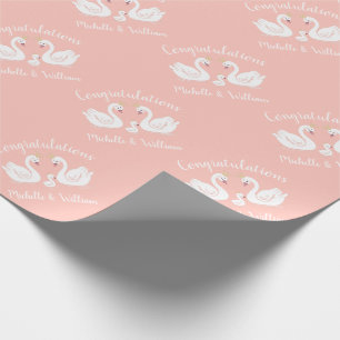 Swan Baby Shower Geschenkpapier