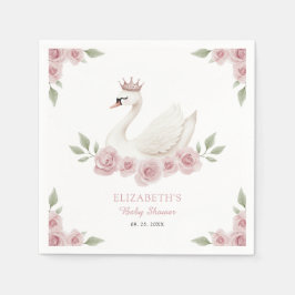 Swan Baby Shower Serviette