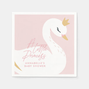 Swan Babydusche gürtelrosa Aqua niedlich elegant Serviette