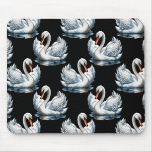Swan Birds Muster Design Mousepad