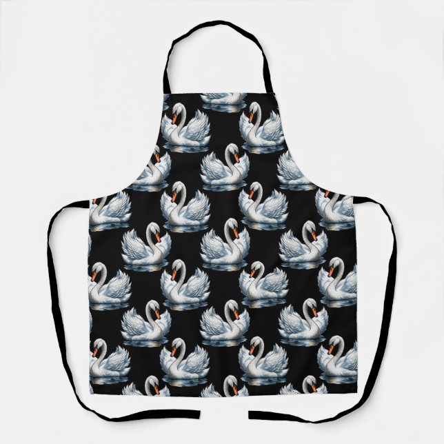 Swan Birds Muster Design Schürze (Vorderseite)
