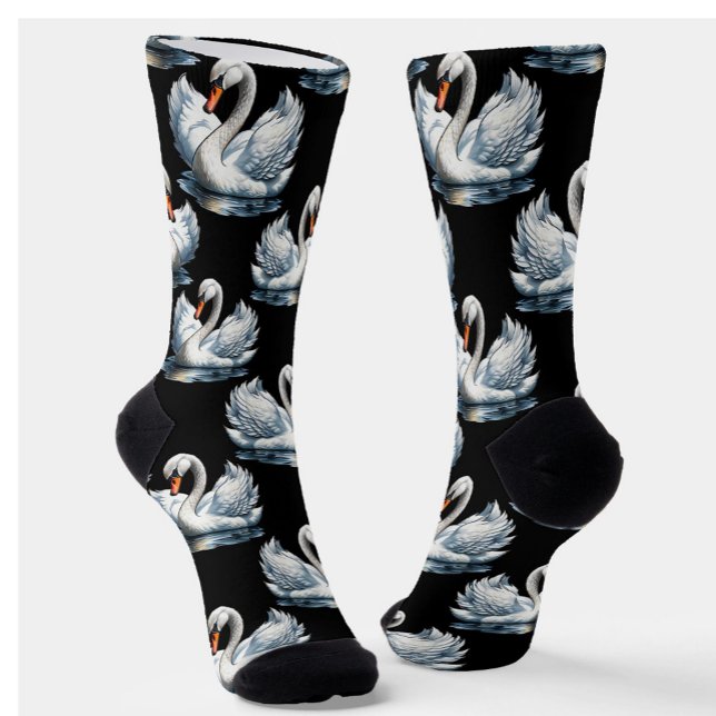 Swan Birds Muster Design Socken (Von Creator hochgeladen)