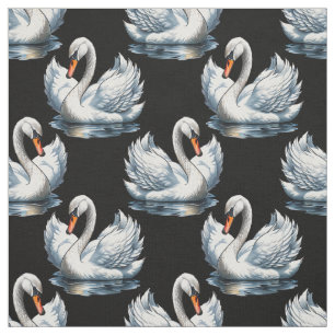Swan Birds Muster Design Stoff