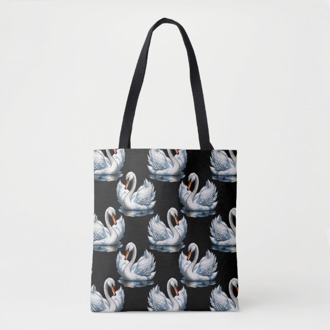 Swan Birds Muster Design Tasche (Vorderseite)