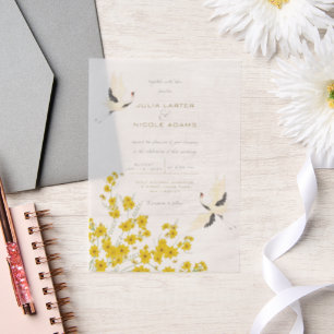 Swan Birds Paradise Spring Florals Wedding