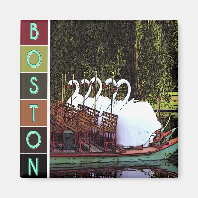 Swan Boat Ride Magnet (Vorne)