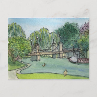 Swan Boats Boston Public Gardens Postkarte