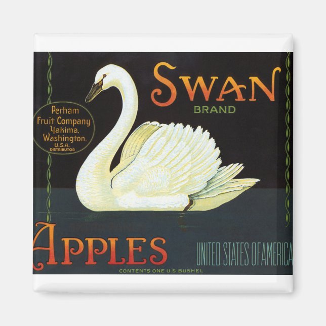 Swan Brand Äpfel Magnet (Vorne)