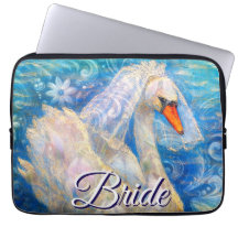 Swan Briw/Veil auf Water Blue White Personalisiert