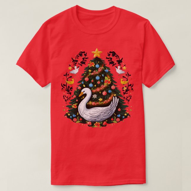 Swan Christmas T-Shirt (Design vorne)