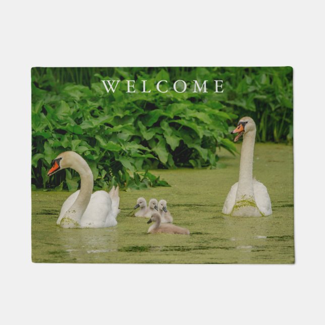 Swan Family Fußmatte (Vorderseite)