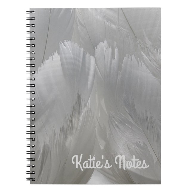 Swan Feathers Nah-up Foto Custom Notebook Notizblock (Vorderseite)