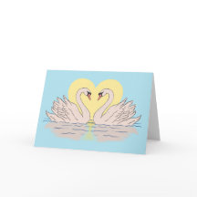 Swan Forever Boo Valentine Liebe Grußkarte