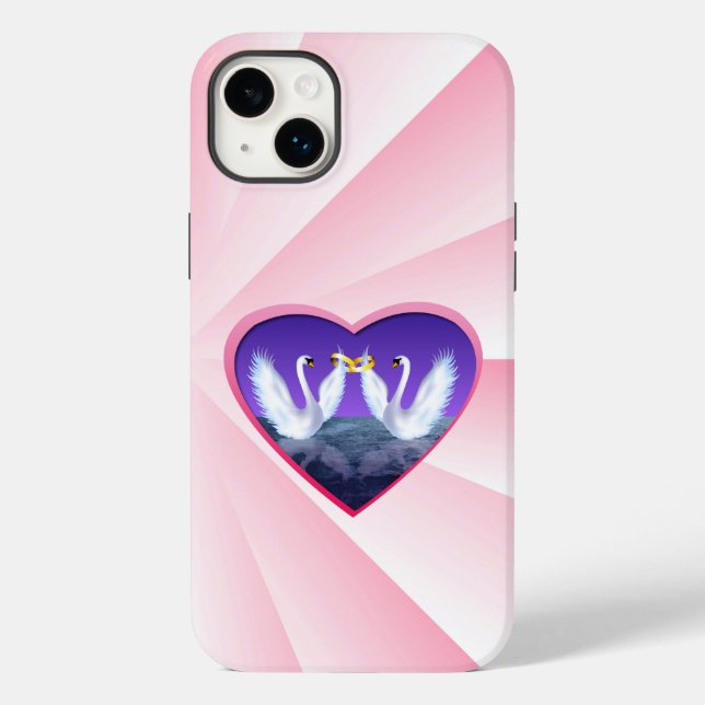 Swan-Hochzeit Case-Mate iPhone 14 Plus Hülle (Rückseite)