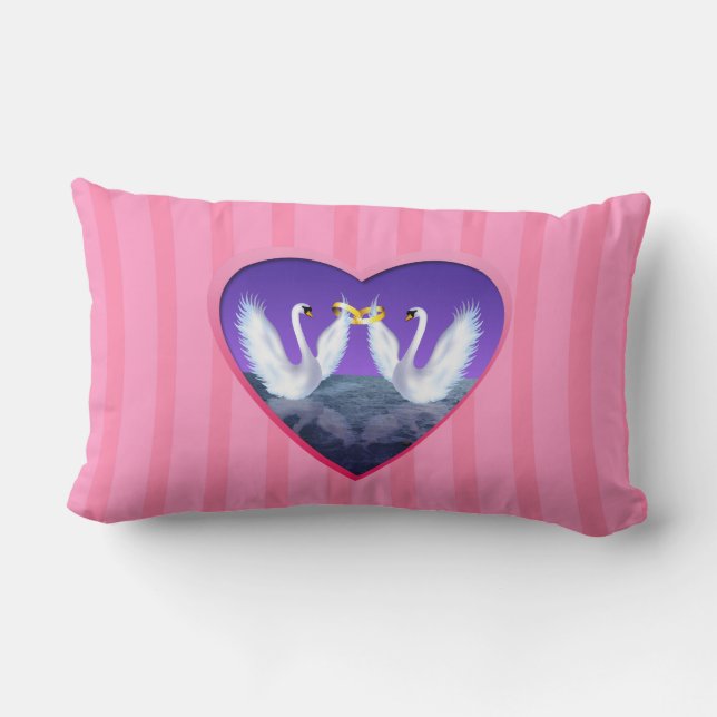 Swan-Hochzeit Lendenkissen (Rückseite)