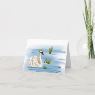 Swan in Lake Jeden Anlaß Note Card Dankeskarte
