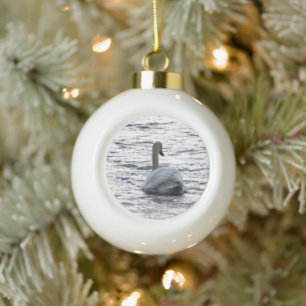 Swan Keramik Ball Weihnachtsdekoration Kugel-Ornament