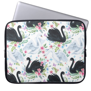 Swan Lake: Aquarellpastellmuster Laptopschutzhülle