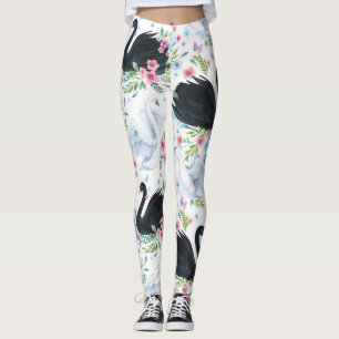 Swan Lake: Aquarellpastellmuster Leggings