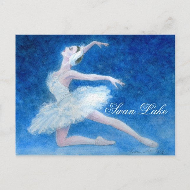 Swan Lake Ballet Postkarte (Vorderseite)