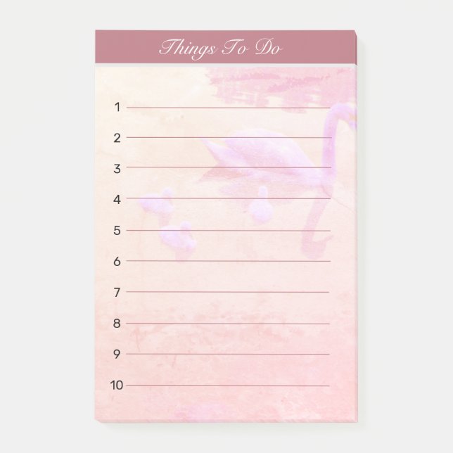 Swan Lake Dinge zu tun auf Rose Gold Lined Post-it Klebezettel (Vorderseite)