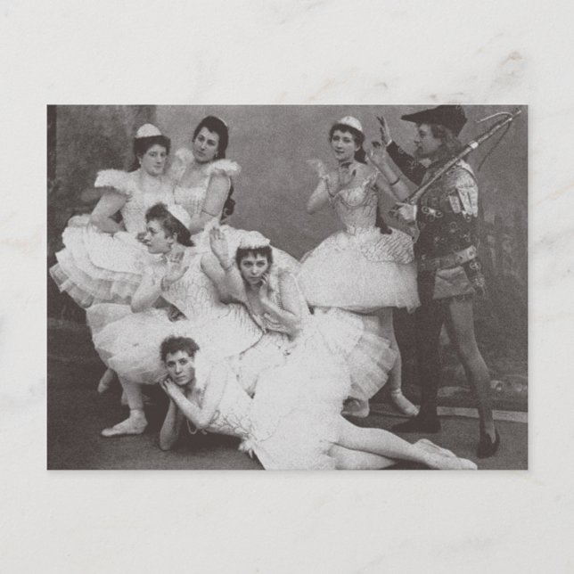 Swan Lake, Mariinsky Theater, 1895 (b/w Foto) Postkarte (Vorderseite)
