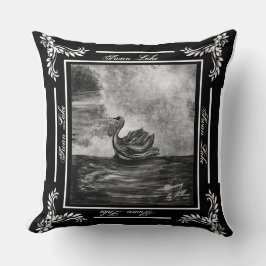 Swan Lake my digital zeichnend Throw Pillow LS  Kissen