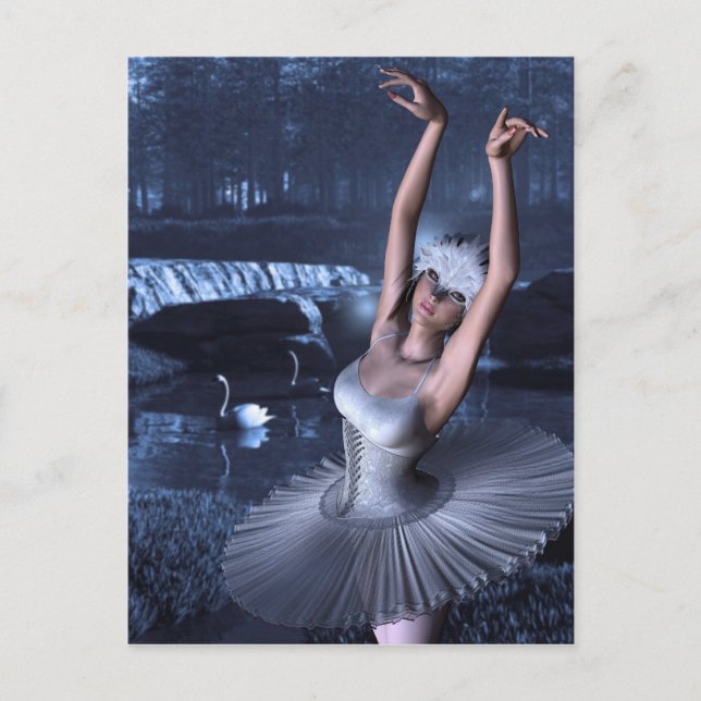 Swan Lake - Odette und Swans Postkarte (Vorderseite)