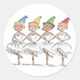 Swan Lake Party Runder Aufkleber